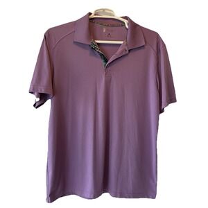 St Andrews of‎ Scotland Men's Purple Striped Golf Polo Shirt Sz XL